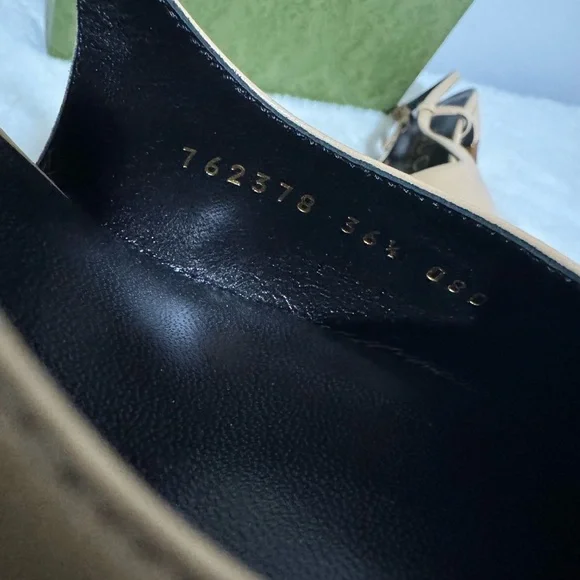 Gucci Women's Beige Slingback Heels - Picture 7 of 9
